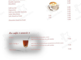 Auberge Des Fees menu