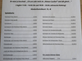 Kleiner Gasthof menu