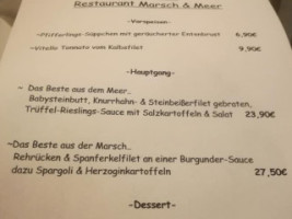 Strandhotel St. Peter-ording menu