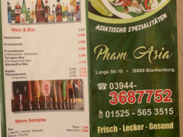 Pham Asia Spezialitäten Inh menu