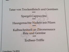 Landgasthof Rösslipost menu