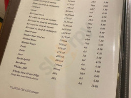 Auberge Du Plan Jacot menu