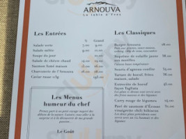 Arnouva menu