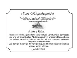 Hagenbergstübel Familie Oberle menu