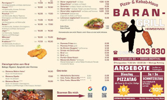 Baran-grill Pizza Pasta Döner menu