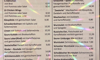 Gasthaus Pension Zur Einkehr menu