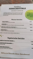 Gaststätte Hirsch menu