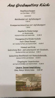 Leinenhof menu