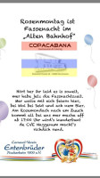 Copacabana menu