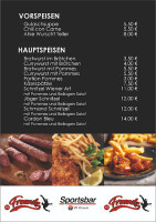 11-freunde Sportsbar menu