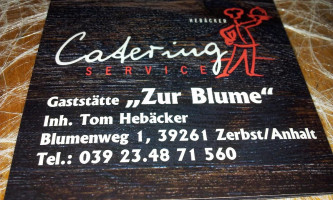 Gaststätte Zur Blume menu