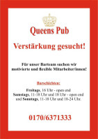 Queens Pub Yilmaz menu