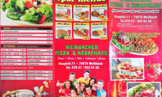 Weißbacher Pizza Kebabhaus menu