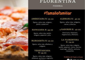 Pizzeria Florentina menu