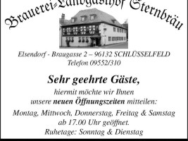 Sternbrau menu