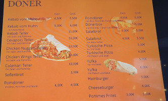 Oriental Bistro menu