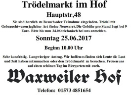 Waxweiler Hof menu