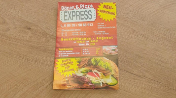 Döner&pizza Express menu