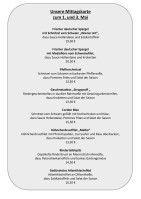 Landgasthaus Textor menu