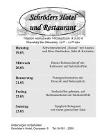 Schröders menu