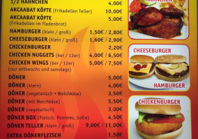 Turgut Grill menu