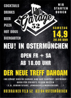 Garage 52 menu