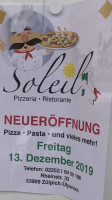 Pizzeria Soleil menu