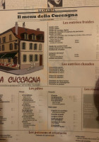 La Cuccagna menu