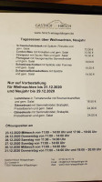 Gasthof Hirsch menu