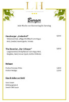 Lindenhof menu