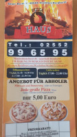 Pizzahaus menu