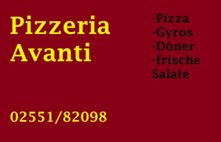 Pizzeria Avanti menu