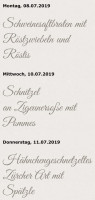 Gasthaus Bußmann menu