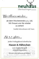 Gasthaus Neuhaus menu