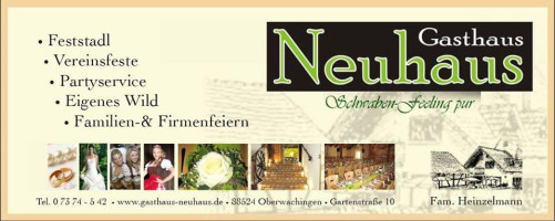 Gasthaus Neuhaus menu