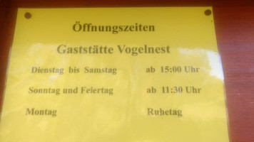 /biergarten Vogelnest menu