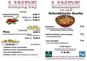 Blues Rock Kneipe Linde menu