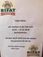 Rifat Uchte menu