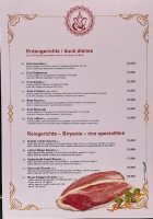 Sangam Indian menu