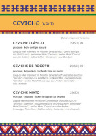 Ceviche Hamburg menu