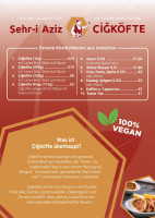 Oses Cigkofte Vegan Essen menu