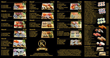 Sushi Kyaw menu