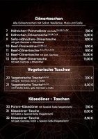 Sefa Beef Doener menu