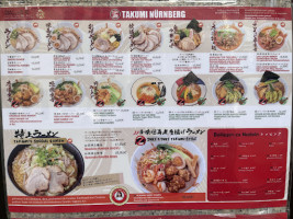 Takumi Sapporo Ramen menu