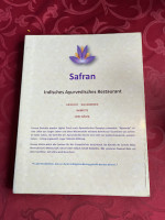 Safran Indisches Ayurvedisches menu