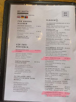 Mr Baeta menu