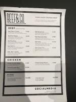 Beef Co. menu