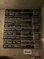 Manifest Taproom menu