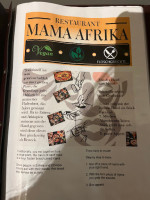 Restaurant Mama Afrika menu