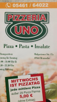 Pizzeria Uno menu